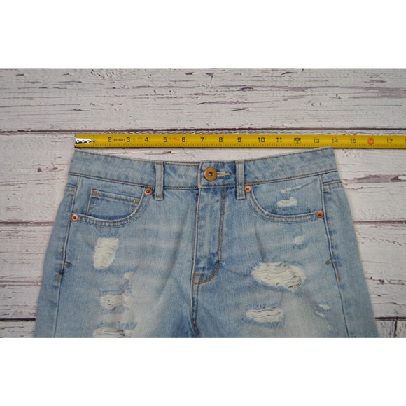 Bethany Mota Women's Juniors High Rise Jean Shorts Distressed Size 2 Pre-Owned - Picture 6 of 12
